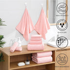 Ultra Soft Bath Towel Set, 12 Piece Family Bathroom Towel Set - Image 3