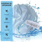 SHOWER BOUQUET Loofah-Bath-Sponge XL Soft-Pastel-Colors 4-Pack // Extra-Large - Image 3