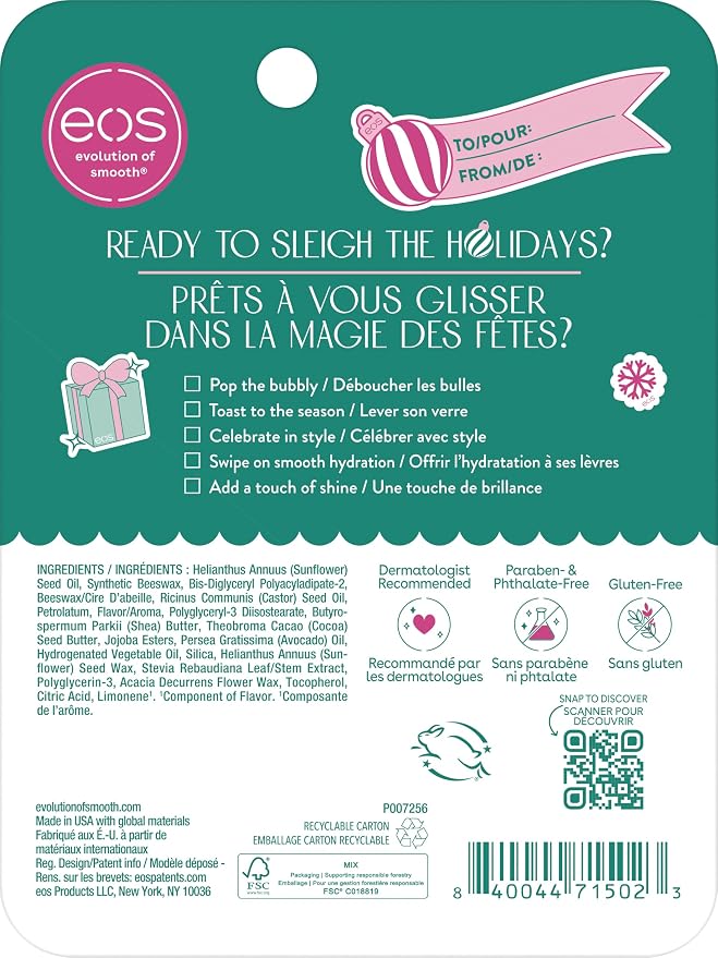 eos Holiday 24H Moisture Super Balm Gift Set, Limited Edition, Stocking Stuffers - Image 6
