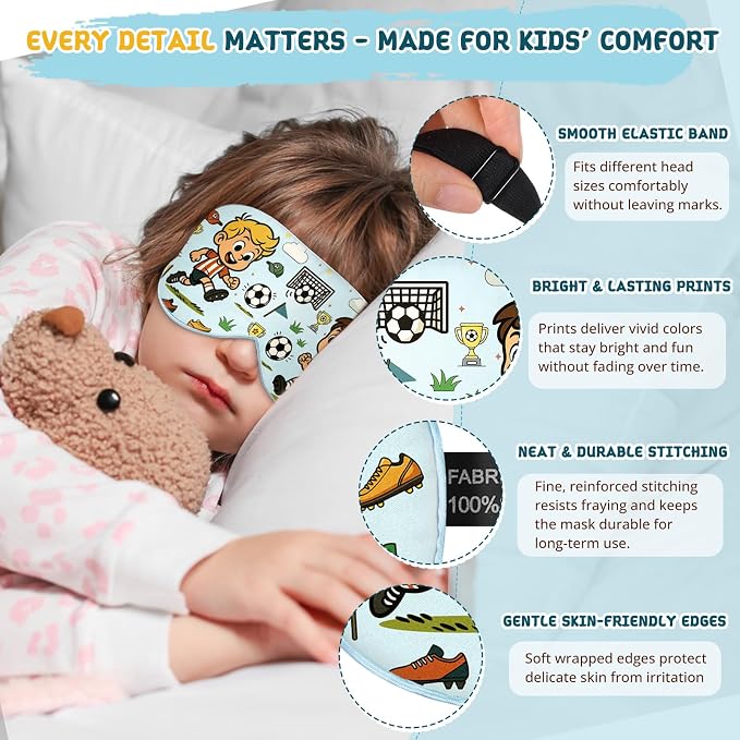 Kids Sleep Mask – 100% Mulberry Silk Eye Mask - Image 3