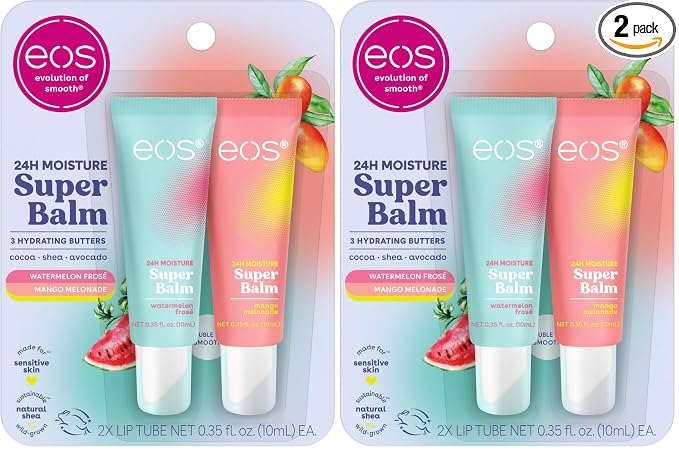 eos 24H Moisture Super Balm- Watermelon Frosé & Mango Melonade, Lip Mask by eosproducts