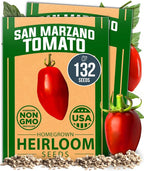 HOME GROWN San Marzano Tomato Seeds 132+ Heirloom Non-GMO Seeds by HOMEGROWN