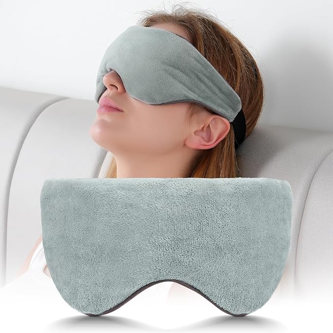 Sivio Weighted Eye Mask for Sleeping, Cooling & Cozy Reversible Blackout Sleep by Sivio