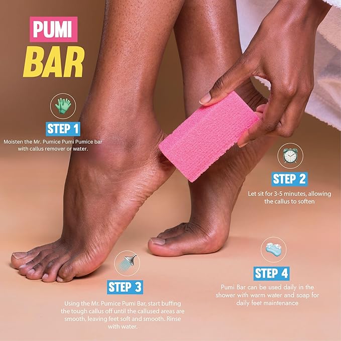 Mr. Pumice Callus Remover PUMI Bar: Pedicure Stone & Foot/Heel Scrubber - Image 3