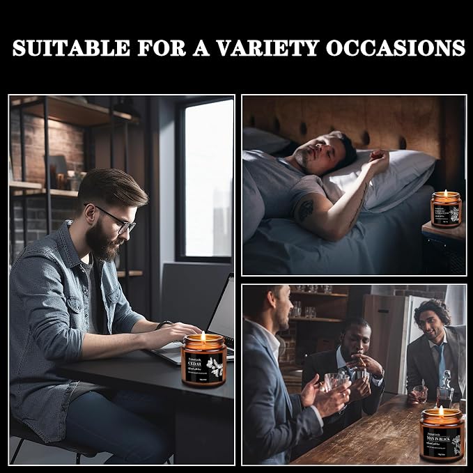 Scented Candles for Men | 6 Pack Candles for Home Scented, 150 Hour Burn Time - Image 7