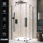 FPXRNG Black Shower Faucet Set, Rainfall Shower System - Image 3