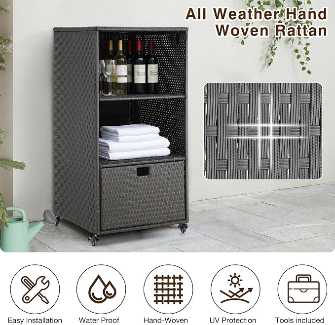 HOMREST Outdoor Pool Towel Rack - Image 6