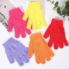 IBLUE Shower Gloves, Double Sided Exfoliating Bath Body Scrub Gloves - Image 4