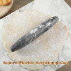 Koville African Natural Grey Marble French Rolling Pin, 12inch Non-Stick - Image 9