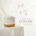 Earnest Living Essential Oil Diffuser White Ceramic Diffuser 500 ml Timers - Image 7