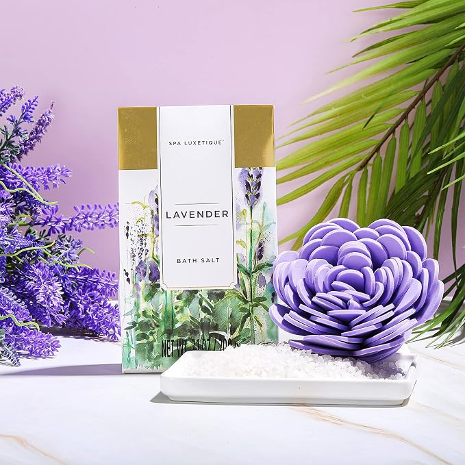 Spa Luxetique Gift Baskets for Women Lavender Spa Gifts for Women 12 Pcs - Image 8
