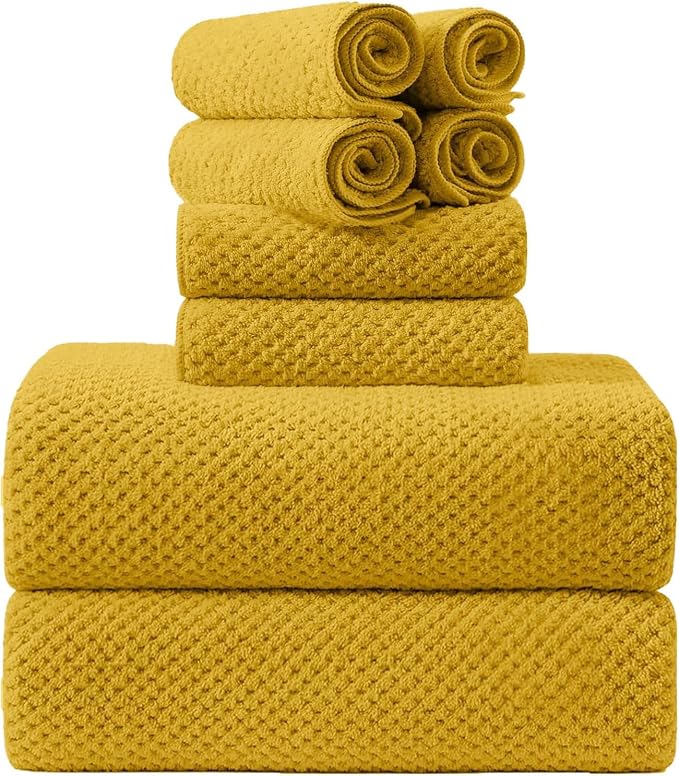 8-Piece Bath Towel Set, 2 Extra Large Bath Towel Sheets, 2 Hand Towels and 4 by Smuge