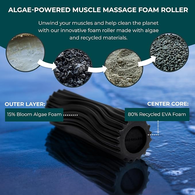 Oceanfoam Ripple Travel Foam Roller Firm Mini Foam Roller - Image 6