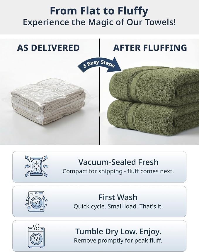 Lane Linen 100% Cotton 4 Pack Bath Towels - Image 4