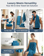 LANE LINEN Luxury 6-Piece Bath Towel Set - Image 5