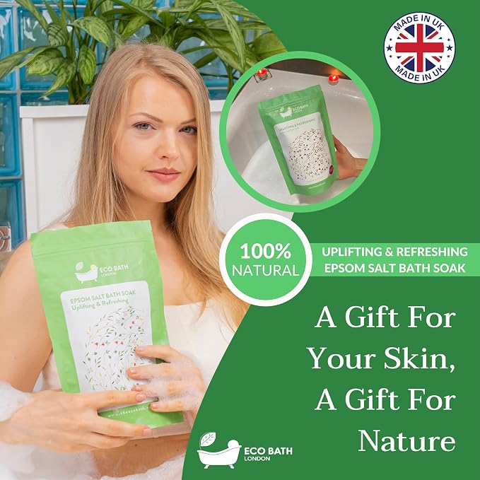 Eco Bath London Uplifting and Refreshing Epsom Salt Bath Soak 1kg - Image 6