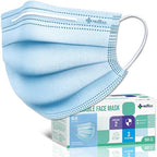 Medtecs Face Mask Disposable – Available in 50 & 2, 3-Ply Breathable, Soft Fit by MedtecsGroup