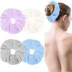 4 Pieces Large Towel Microfiber Drying Soft Scrunchies Thick Scrunchies Fuzzy by Willbond+Technology+Limited
