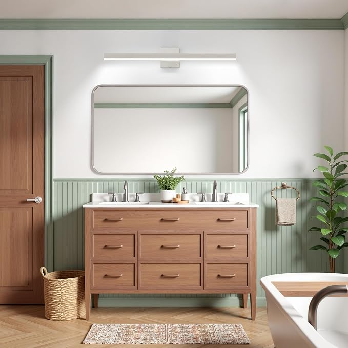 Nickel Bathroom Vanity Light 31.5 inch, 26W Dimmable 5CCT LED Bathroom Light - Image 2