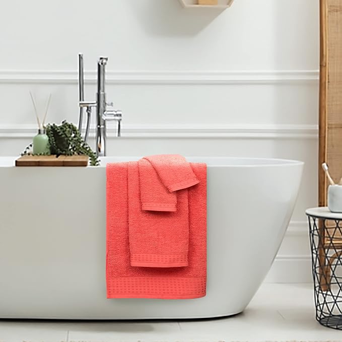 GLAMBURG 100% Cotton Ultra Soft 6 Pack Towel Set, Contains 2 Bath Towels 28x55 - Image 4