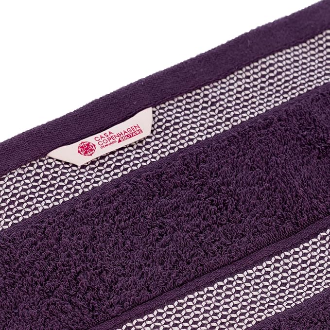 CASA COPENHAGEN Solitaire 6Pcs 100% Egyptian Cotton Large Designer Towels Gift - Image 9
