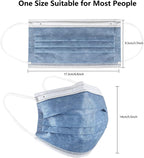 akgk Disposable Face Masks 100Pcs, 3 Layer Protective Face Mask Navy Blue Face - Image 7