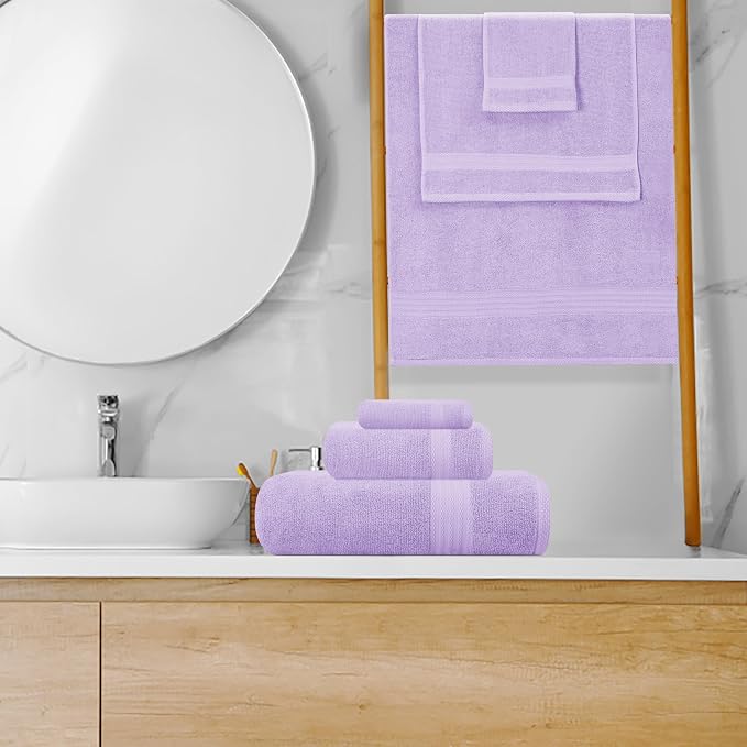 GLAMBURG Ultra Soft 8-Piece Towel Set - Image 4