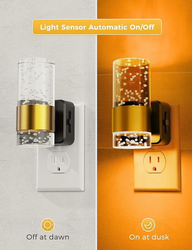L LOHAS LED Night Lights Plug into wall, Amber Night Light - Image 2