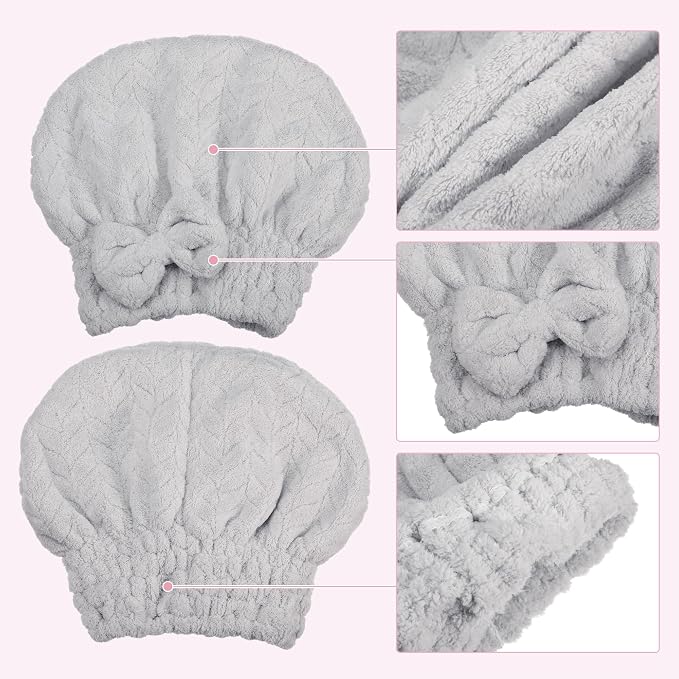 VOCOSTE Diamond Shape Hair Drying Towel Dry Cap, Quick Drying, Lightweight - Image 5