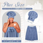 Xtinmee 2 Sets Plus Size Womens Wrap Towel - Image 2