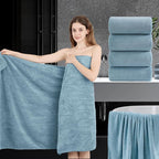 4 Piece Extra Large Bath Towel 35"x70" Oversized Bath Sheet Bath Towel Set by JessyHome