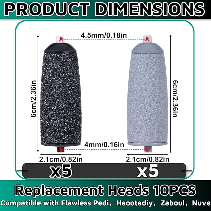 10 Pack Pedicures Replacement Heads - Image 2