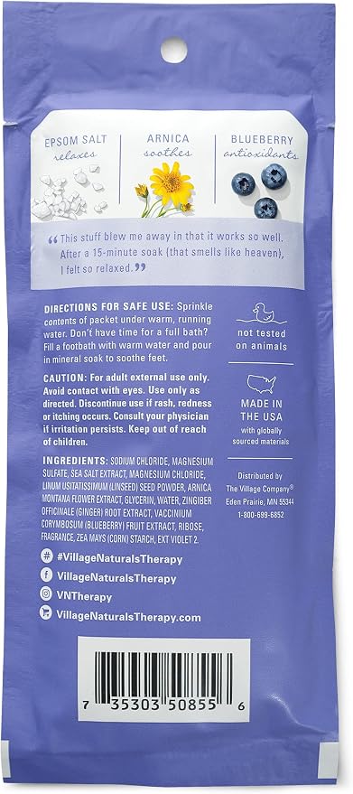 Village Naturals Therapy, Comfort Concentrated Mineral Bath Soak, 2 Oz - Image 2