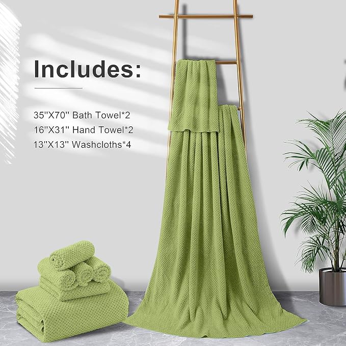 8-Piece Bath Towel Set, 2 Extra Large Bath Towel Sheets, 2 Hand Towels and 4 - Image 6