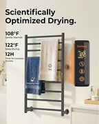 Foldable Heated Towel Rack, Dual-Zone Electric Towel Warmer Rack - Image 5