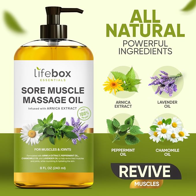 Arnica Sore Muscle Massage Oil – 100% Pure & Natural - Image 5