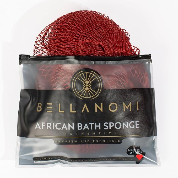 BELLANOMI African Exfoliating Net Sponge, Ethically sourced from Nigeria by Bellanomi