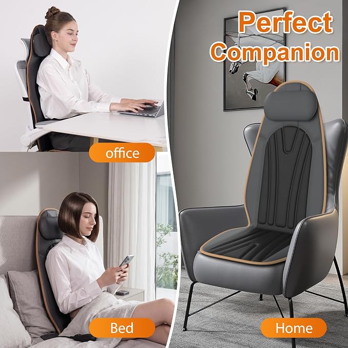 SLOTHMORE Heated Back Massager for Chair, Vibrating Massage Cushion - Image 6