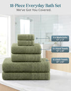 Casa Platino 100% Luxury Cotton Bath Towel Pack of 18 - Image 3