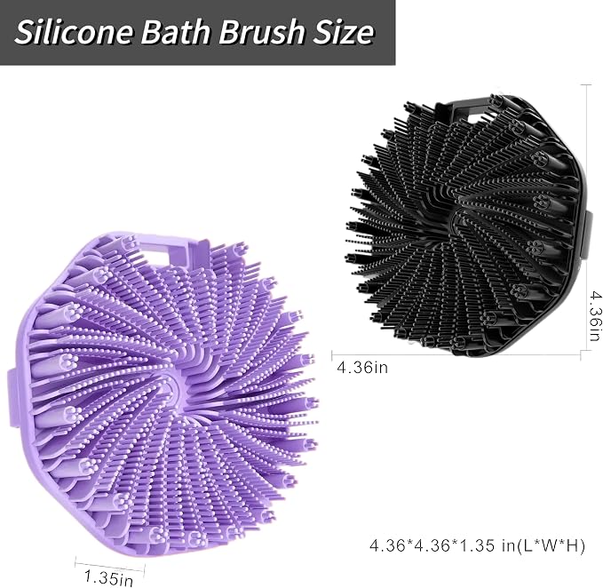 2Pcs Silicone Body Scrubber, Exfoliating Body Scrubbers - Image 7