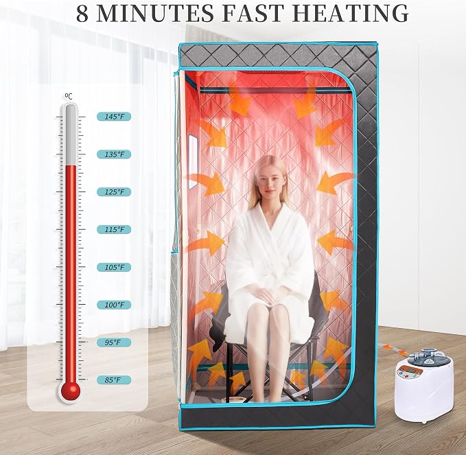Portable Steam Sauna– Red Light Therapy Home Sauna Tent - Image 2