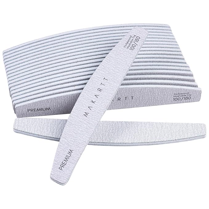 Makartt Nail File, 100/180 Grit 20 Pcs Nail Files - Image 9