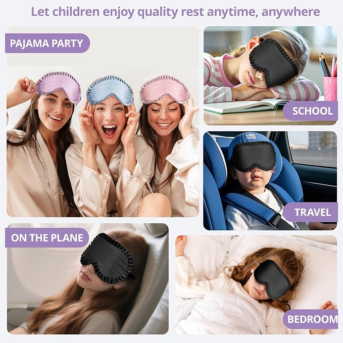 Kids Sleep Mask, 100% Real Mulberry Silk Eye Mask, Sleeping Mask - Image 7