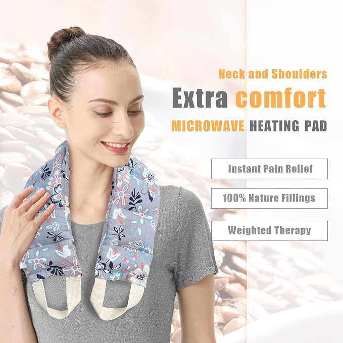 UNCN Long Wide Heating Pad for Neck and Shoulders Back 33x5.9in Microwavable - Image 2
