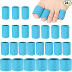 Blulu 24 Pieces Toe Tubes 0.98 Inches Cushion Tube Corn Pads by Blulu