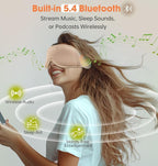 Sleep Mask with Headphones Bluetooth 5.4, LC-dolida Wireless Music Eye Mask - Image 4