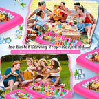 Leitee 4 Pcs Inflatable Ice Serving Bars Buffet Serving Tray Drink Cooler - Image 5