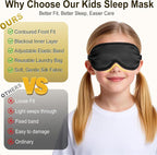 Kids Sleep Mask, Kids Eye Mask for Boys Girls, Kid Silk Eye Masks - Image 4