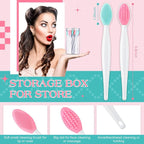 Patelai 24 Pcs Lip Scrub Brush Silicone Lip Scrubber Exfoliator - Image 3