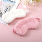 2 Pcs Plush Fluffy Eye Mask Soft Sleeping Blindfold Eye Cover Comfortable Furry - Image 3